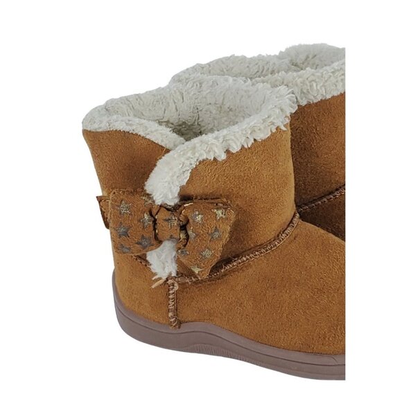 Garanimals Faux Leather Sherpa Boots Size 5 Brown - Picture 10 of 12